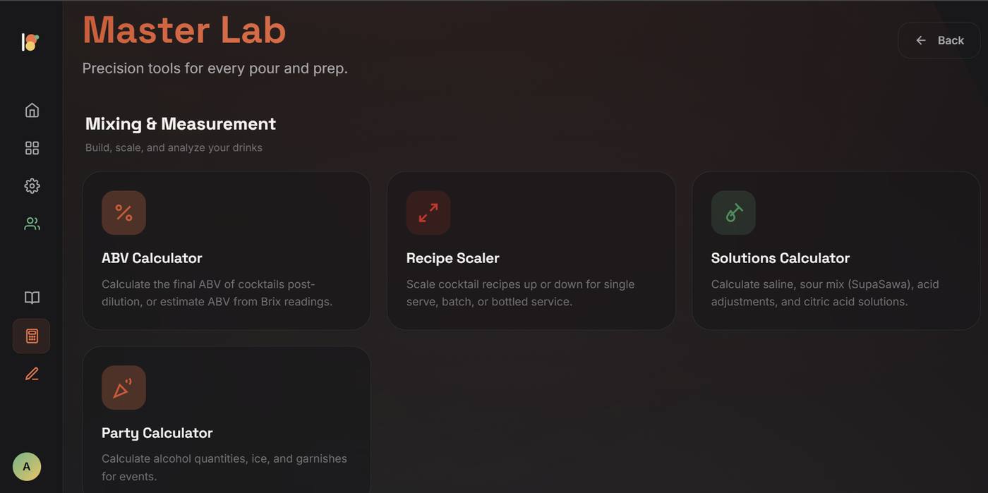 Master Lab calculator directory